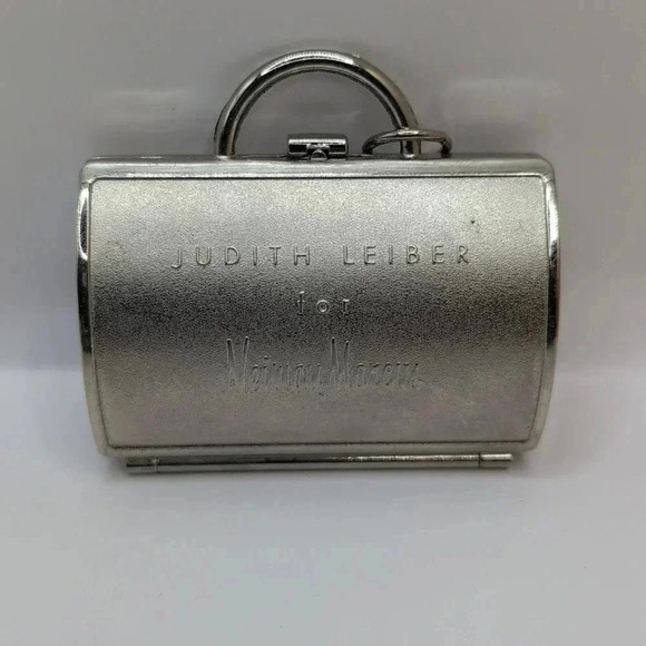 Judith Lieber Neiman Marcus Enamel Butterfly Crystals Pill Box keychain suitcase - Picture 4 of 7